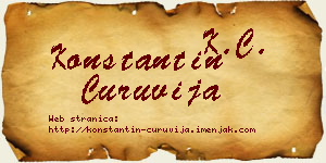 Konstantin Ćuruvija vizit kartica